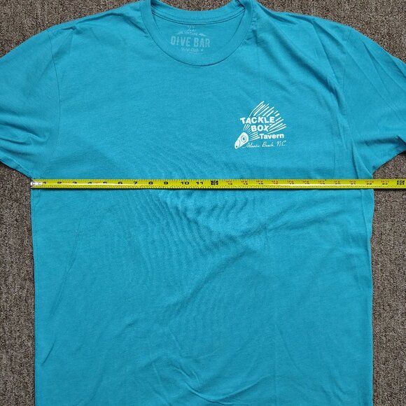 DIVE BAR T-Shirt Men XL Blue TACKLE BOX TAVERN Atlantic Beach NC Americana - Picture 6 of 9